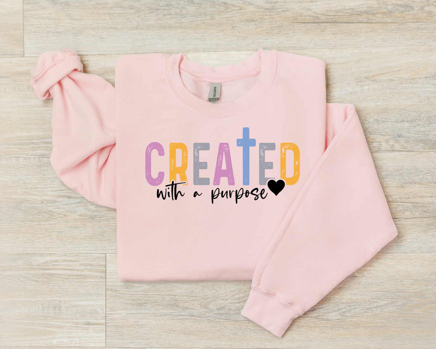 Created with a purpose Crewneck