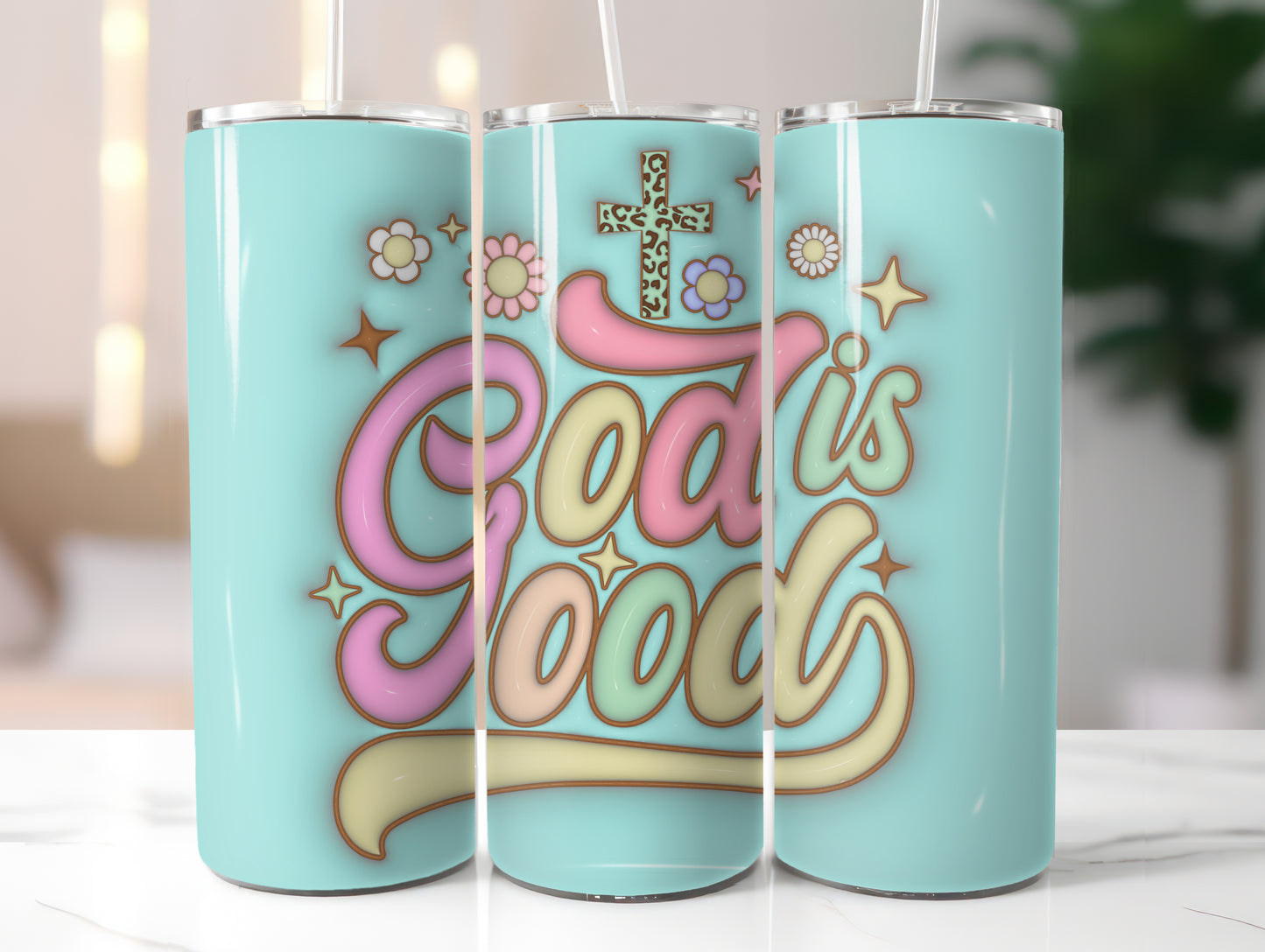 GOD is good skinny 20oz tumbler