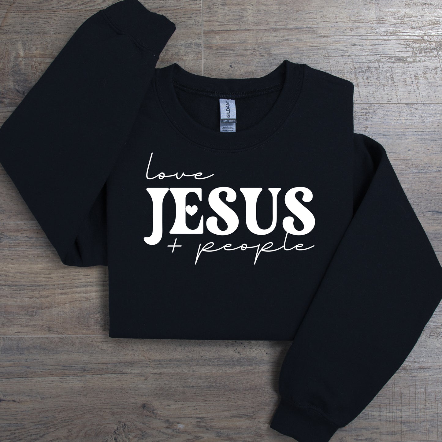 Love Jesus + people sweatshirt