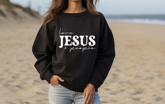 Love Jesus + people sweatshirt