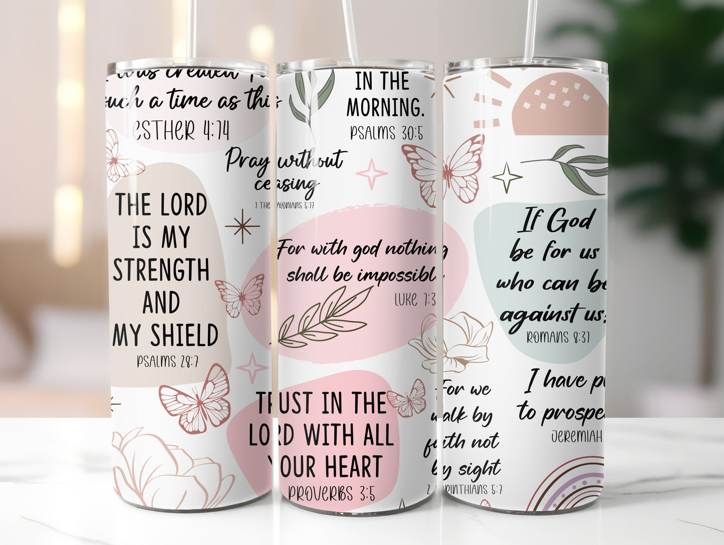 Bible Verse Skinny Tumbler